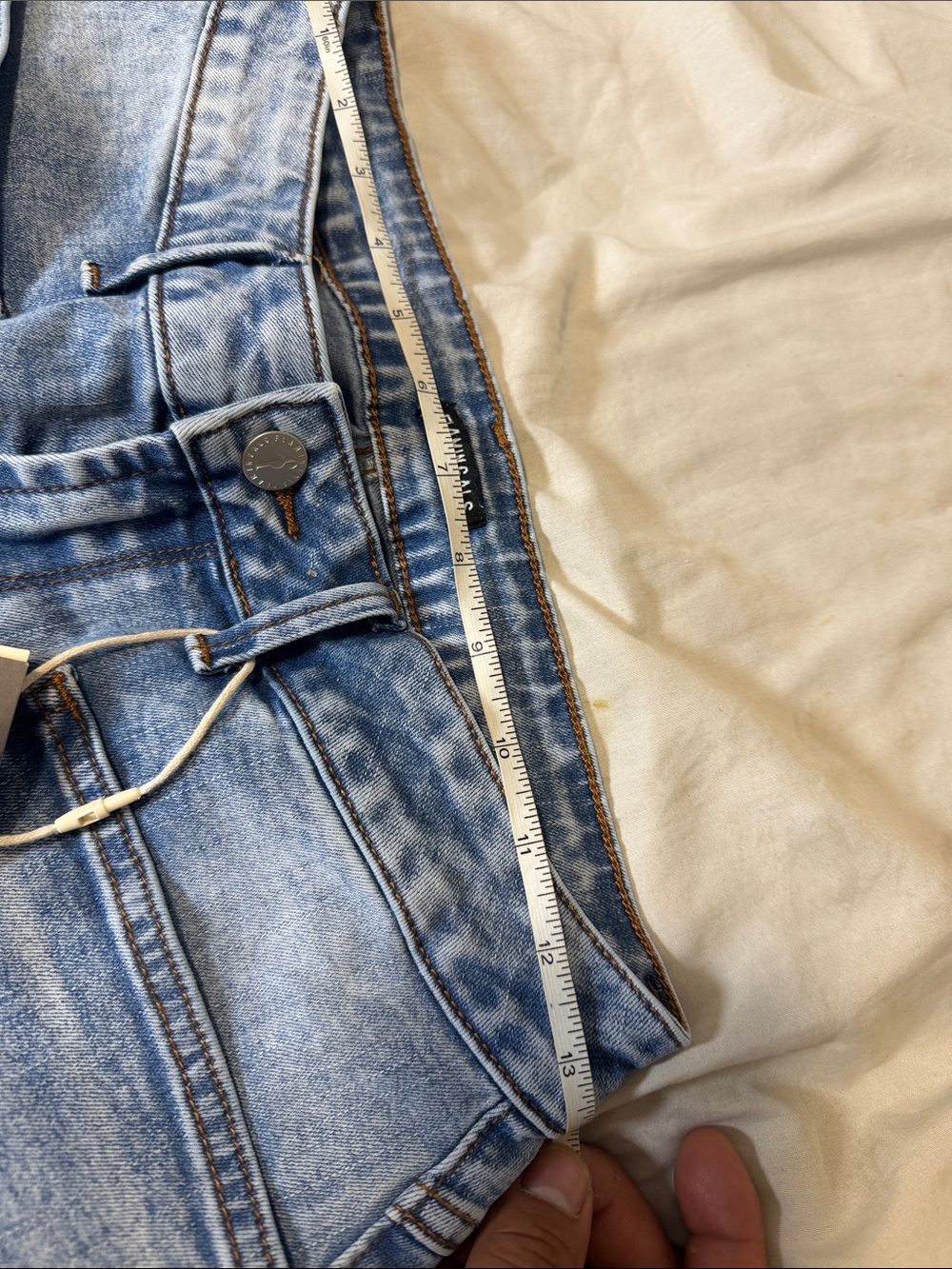 Embroidered Light Blue Wide-Leg Women's Jeans by - Picture 6 of 6